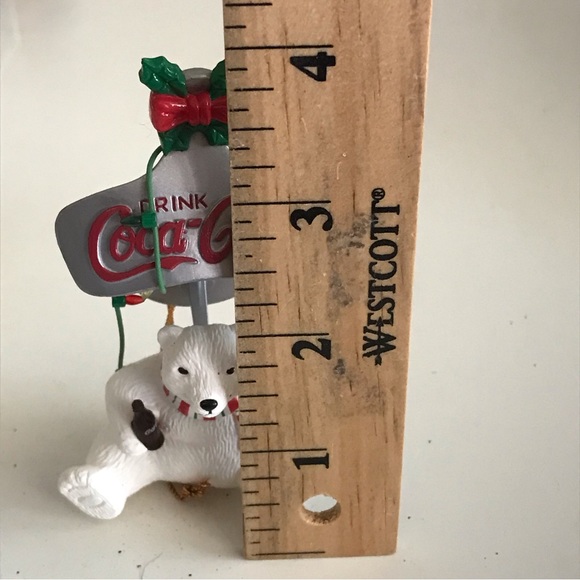 Coca Cola Polar Bear on Bottle Opener Polar Bear Collection Ornament -VTG - 1995 - Picture 10 of 12